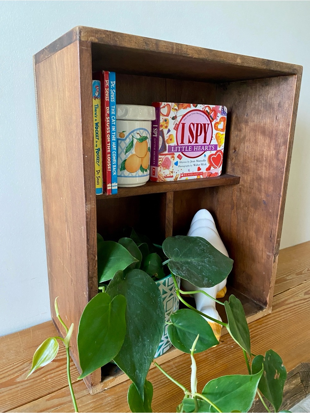 Primitive Wooden Drawer Wall Box Trinket Shelf - Picture 2 of 7